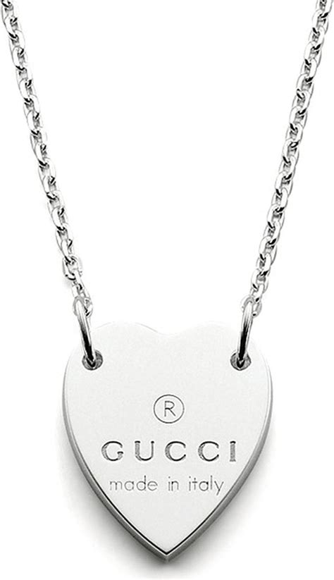 gucci crystal necklace for women|Gucci necklace with heart pendant.